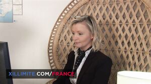 Made In France - Threesome at the office with a cougar in stockings