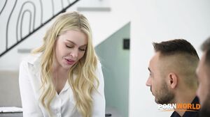 Petite Blonde Social Media Tutor Haley Spades Turns Latest Lesson Into DP Threesome