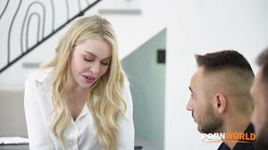 Petite Blonde Social Media Tutor Haley Spades Turns Latest Lesson Into DP Threesome in HD