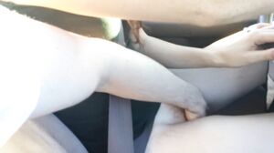 freckledRED - Risky Public Handjob and Cum in Redhead's Mouth in Car