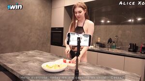 Alice XO - Backstage. A blogger was fucked on a cooking show