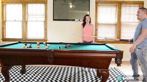 Hailey Little Rides a Cock on Top of a Pool Table in HD